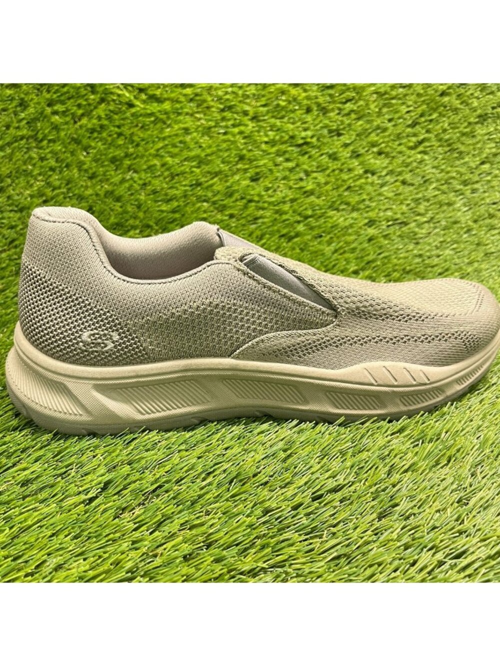 Skechers Cohagen Knit Walk Mens Size 10 Taupe Athletic Slip On Shoes Sneakers